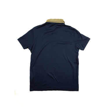The back of the Moncler Navy & Beige Polo Shirt.