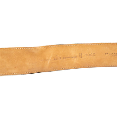 The inside label of the Fendi Canvas FF Buckle Belt.