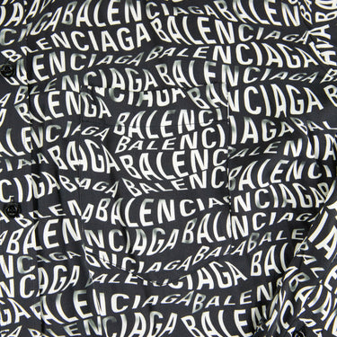The print of the Balenciaga All Over Wave Logo Shirt.