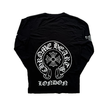 The back of the Chrome Hearts London Black Long Sleeve T Shirt.