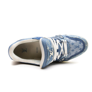 The top of the Louis Vuitton LV Denim Monogram Trainer.