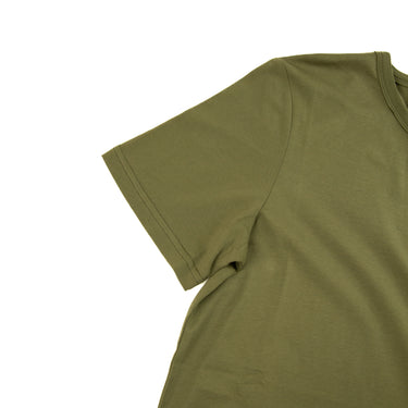 The flat lay of the Dior CD Icon Olive Green T-Shirt.