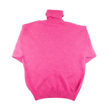 The back of the Balenciaga BB Crest Pink Turtle Neck Sweater.