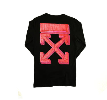 The back of the Off-White Marker Arrows Black Long Sleeve T Shirt.