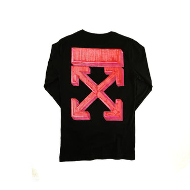 The back of the Off-White Marker Arrows Black Long Sleeve T Shirt.
