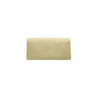 The front of a Burberry Embossed Check Continental Wallet in Lichen Green.