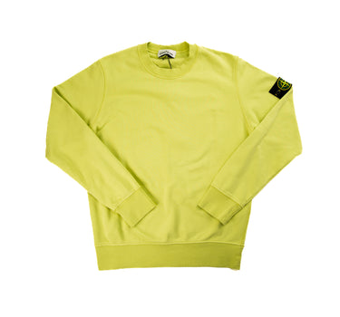 The front of the Stone Island Lime Green Sweatshirt.