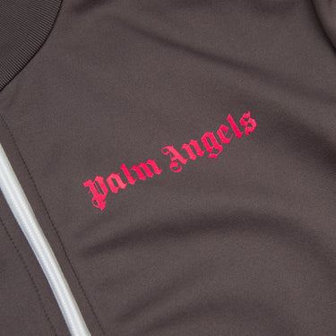 The logo of the Palm Angels Grey & Pink Track Jacket.