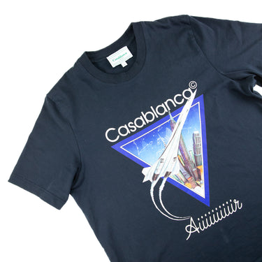 The front of the Casablanca Air Concorde Navy T Shirt.
