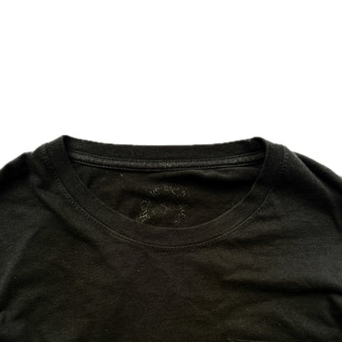The collar of the Chrome Hearts London Black Long Sleeve T Shirt.