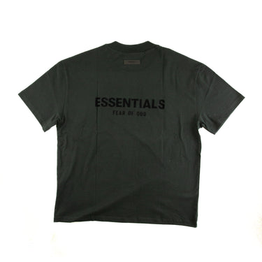 The back of the Fear Of God ESSENTIALS Stretch Limo T Shirt.