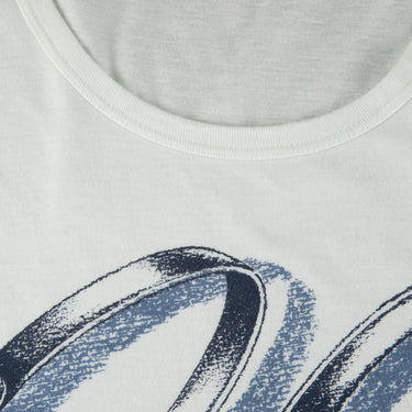 The collar of the Gucci Belt White T Shirt.