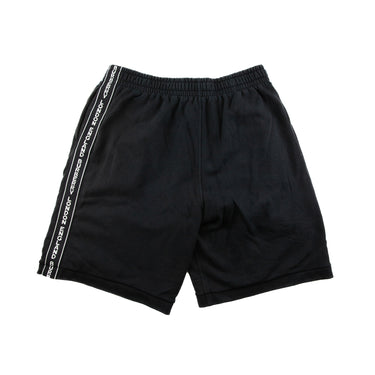 The back of the Burberry Cotton Black Shorts.