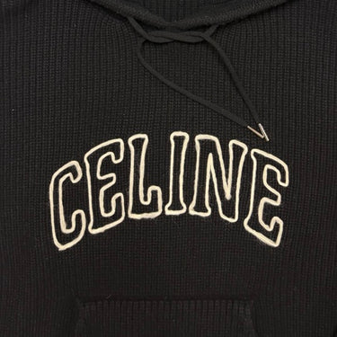 The logo of the Celine Black Wool Hoodie.