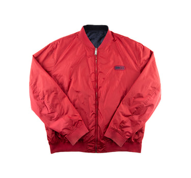 The other side of the Gucci Monogram Reversible Bomber.