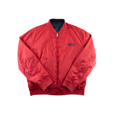 The other side of the Gucci Monogram Reversible Bomber.