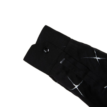 The sleeve detail of the Saint Laurent Sz40 2018 X Marks Gabardine Shirt.