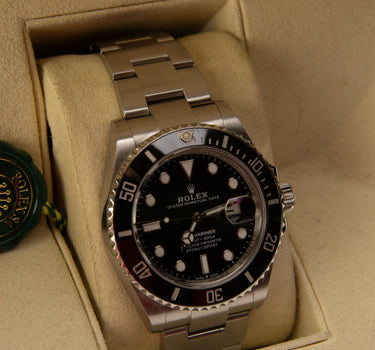 The watch dial of the Rolex Submariner Date 41mm 126610LN 2024.