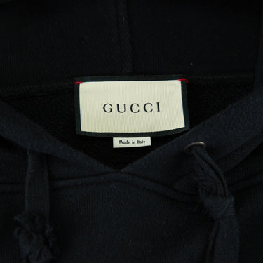 The inside label of the Gucci Interlocking GG Black Hoodie.