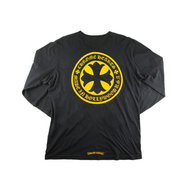 The back of the Chrome Hearts Cross Black Yellow Long Sleeve T-Shirt.