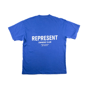 The back of the Represent Owners Club Blue T Shirt.