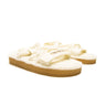 The front of the Chanel Cord Lambskin Quilted Sandals.