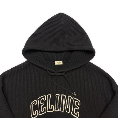 The logo of the Celine Black Wool Hoodie.