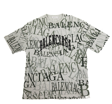 The front of the Balenciaga Grey Logo women's T-shirt.