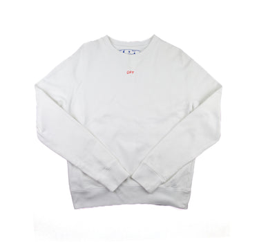 The front of the Off-White Stencil Arrows White Sweatshirt.