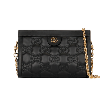 The front of the Gucci GG Matelasse Black Bag.