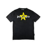 The front of the Palm Angels Spray Star Logo Black T Shirt.