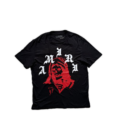 The front of the Amiri Wes Lang Solar Kings Black T Shirt.