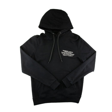 The front of the Burberry Location Logo Black Hoodie.