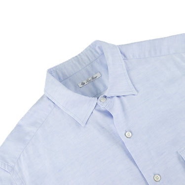 The collar of the Loro Piana Short Sleeve Shirt.