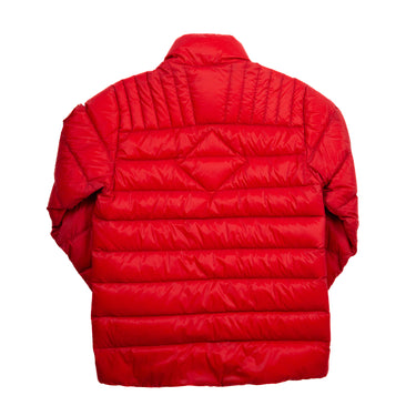 The back of the Canada Goose Brookvale Red Puffer Coat.