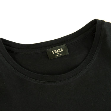 The inside label of the Fendi FF T Shirt Black.