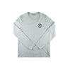 The front of the Burberry Grey Embroidered Logo Long Sleeve T Shirt.