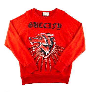 The front of the Gucci Guccify Red Wolf Sweatshirt.