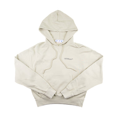 The front of the Off-White Caravaggio Crowning Beige Hoodie.