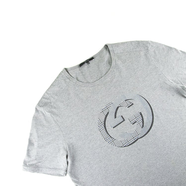 The front of the Gucci GG Logo Grey T Shirt.