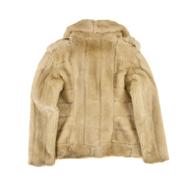 The back of the Gucci Cream Faux Fur Short Coat.