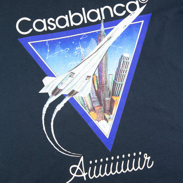 The logo of the Casablanca Air Concorde Navy T Shirt.