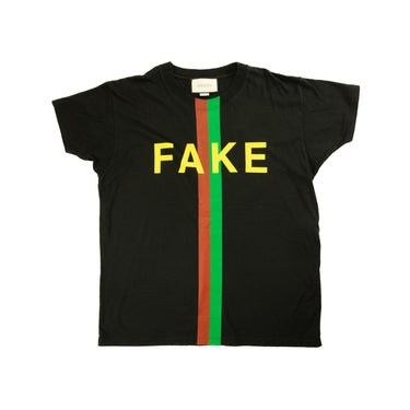The front of the Gucci Fake Not Black T Shirt.