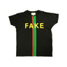 The front of the Gucci Fake Not Black T Shirt.