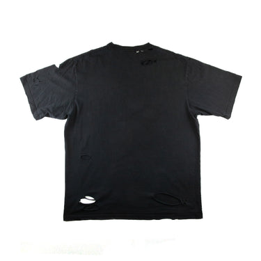 The back of the Balenciaga Distressed Logo Black T Shirt.