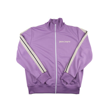 The front of the Palm Angels Lilac & Ivory Track Jacket.