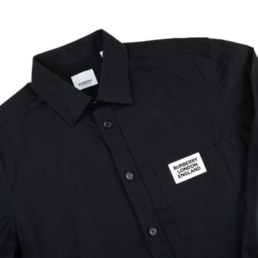 The logo of the Burberry Rubber Logo Black Shirt.