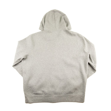 The back of the Burberry Check Hood Grey Zip Hoodie.