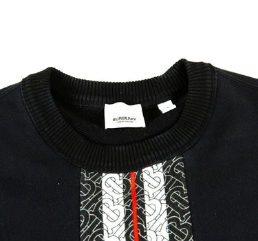 The collar of the Burberry TB Monogram Panelled Sweatshirt.