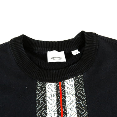 The collar of the Burberry TB Monogram Panelled Sweatshirt.